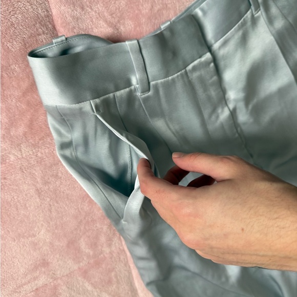 Aritzia Silver Satin Pants - Picture 8 of 8